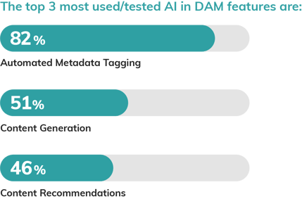Top 3 meest gebruikte en/of gesteste AI in DAM functionaliteiten
